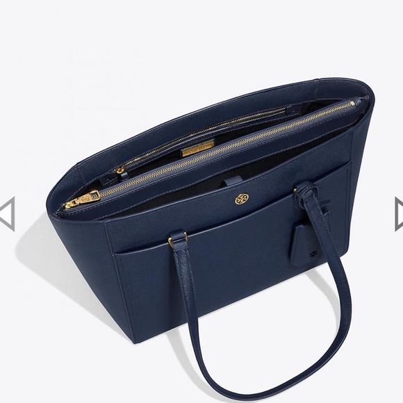 Tory Burch Small Robinson Tote Royal Navy - Picture 4 of 15